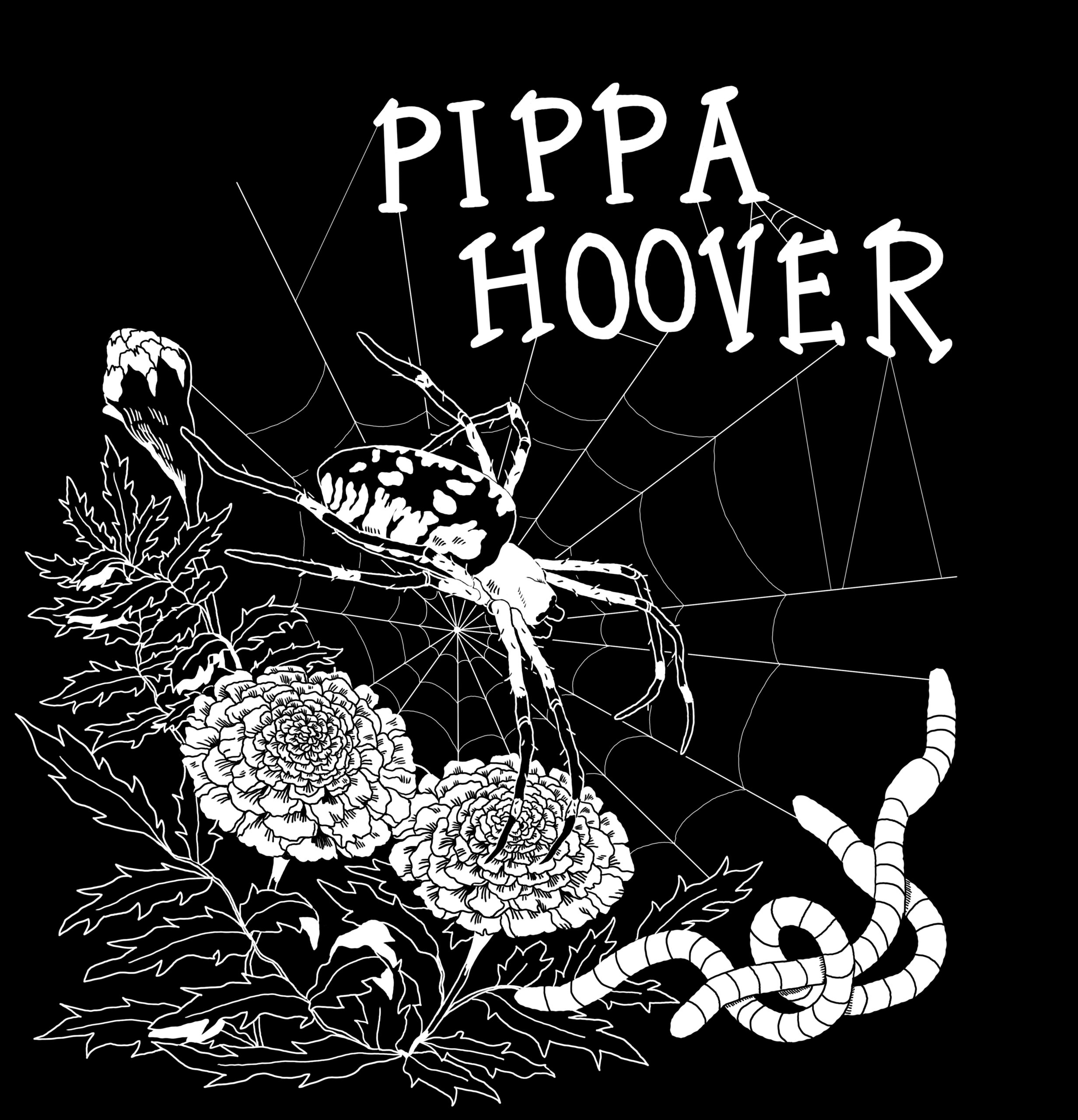 Pippa Hoover Garden Spider logo. <br>
Art by Laura Hamon. 